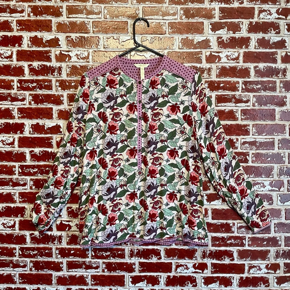 Matilda Jane Dusk to Dawn Floral Long Sleeve Blouse. Women’s Medium.